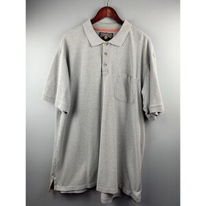 Vintage Duluth Trading Co‎ Gray Cotton Polo Men's short sleeve size XL